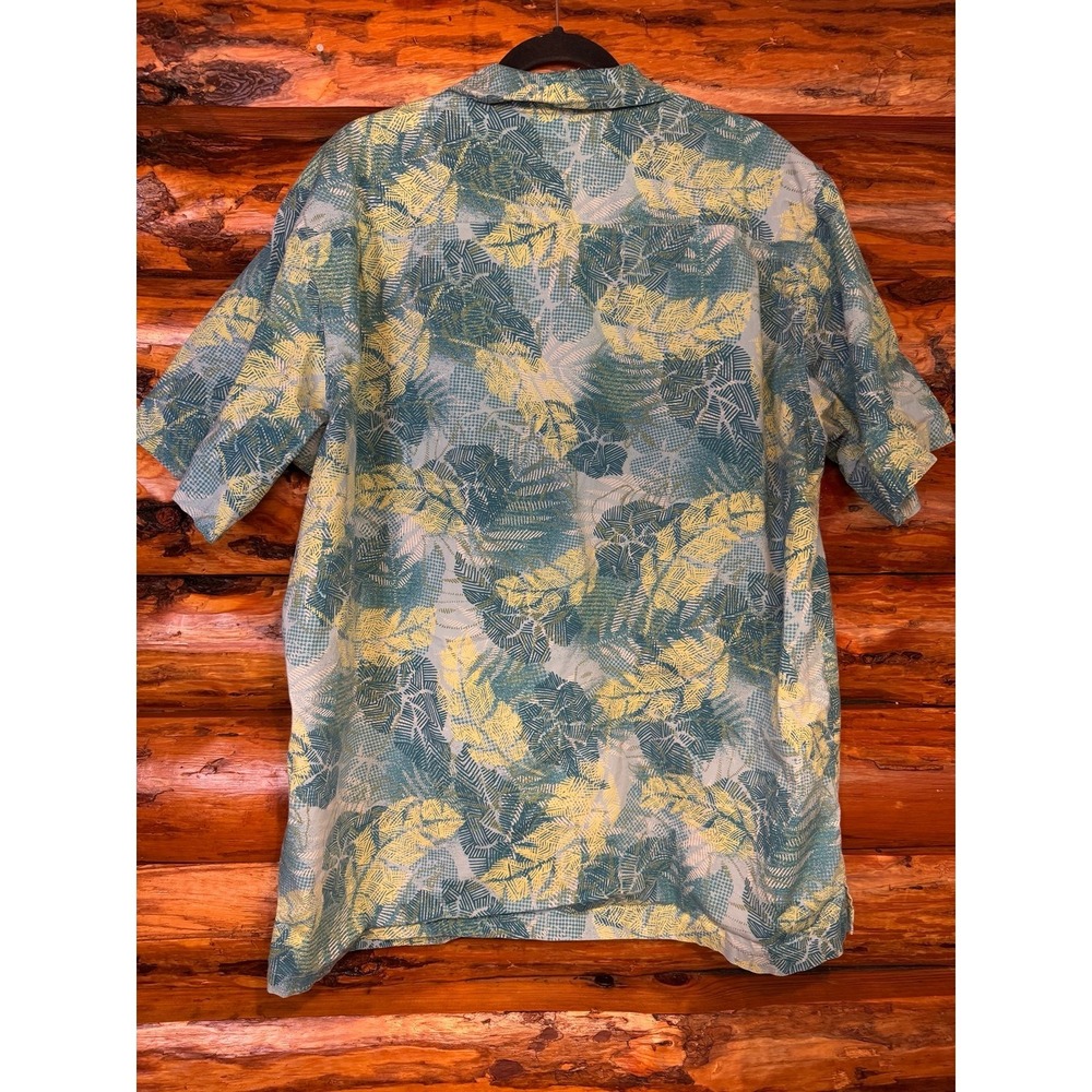 Columbia Blue/Green Leaf Pattern Short Sleeve Size XL - Picture 5 of 7